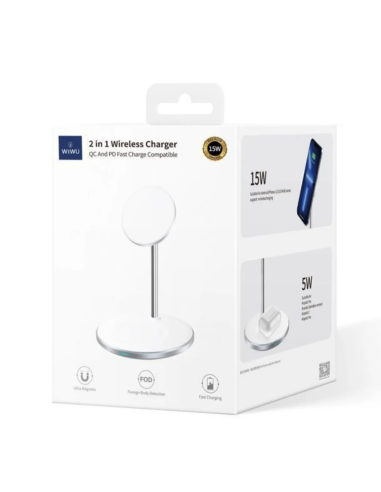 15W Cargador Wireless 2 en 1