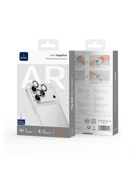 Protector de lentes iPhone 18 Pro/18 Pro Max Sapphire (Plata)