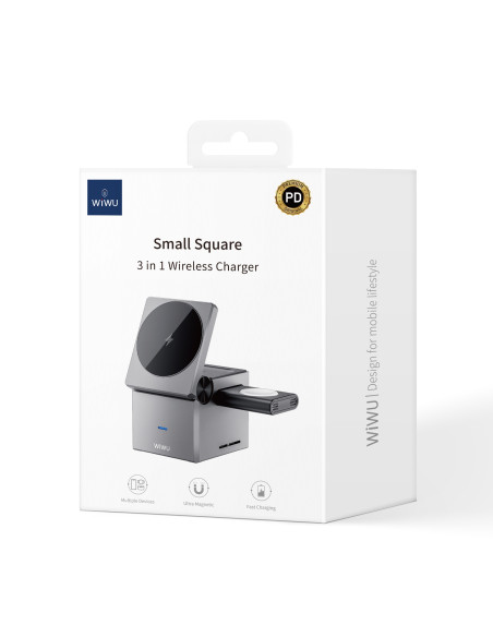 Small Square 3-in-1 Wireless Charger