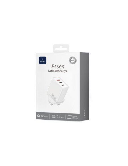 Essen 65W GaN Fast Charger USB A+2C – UK Plug