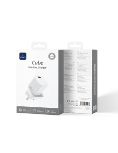 Cargador rápido GaN Cube USB-C de 20 W (enchufe británico)