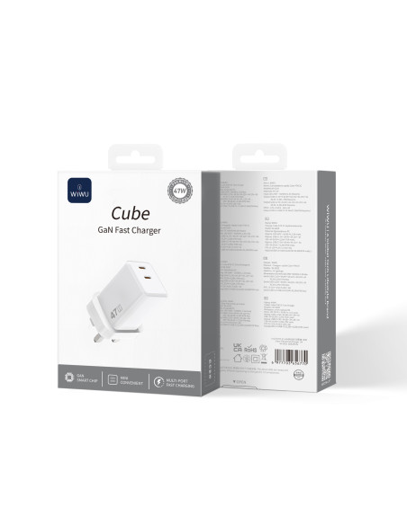 47W GaN Cube Fast Charger – UK Plug