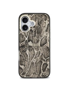 GUESS – Funda iPhone 17 (PC + TPU) con MagSafe y Estampado Pitón en Color Marrón 2