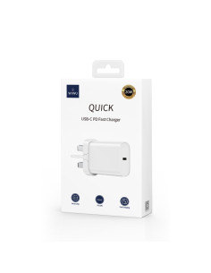 Cargador rápido PD de 20 W con enchufe británico