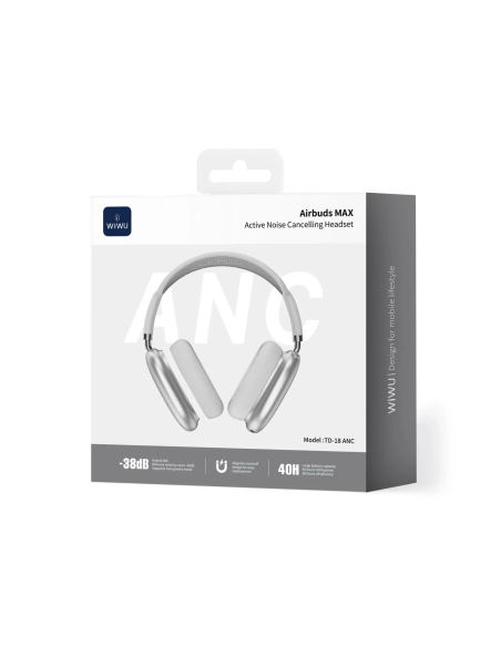 Airbuds MAX Cascos TD-18 Plata