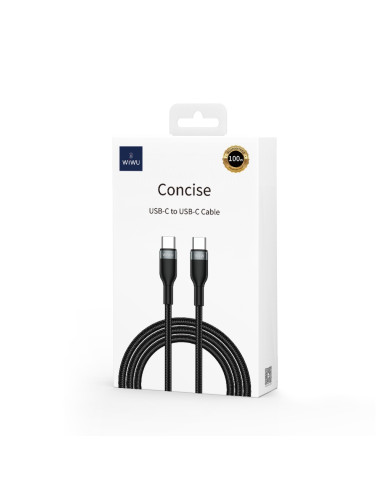 100W Usb C-C Fast Charging Cable 2 Meters Black