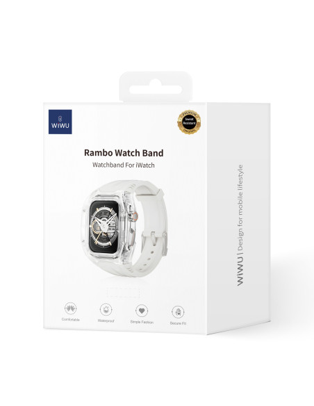 Rambo Military Style Strap for Apple Watch 42/44/45mm White