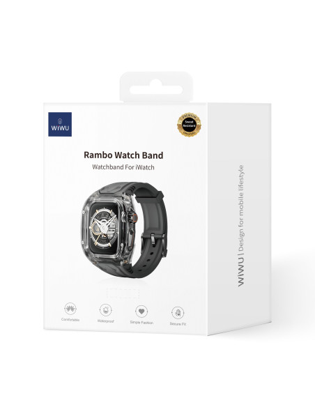 Rambo Military Style Strap for Apple Watch 42/44/45mm Black