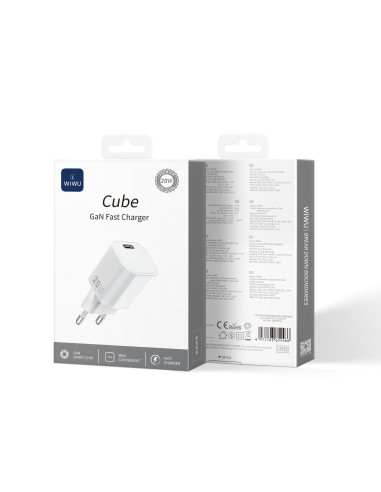 GaN Cube 20W USB-C Fast Charger – EU Plug