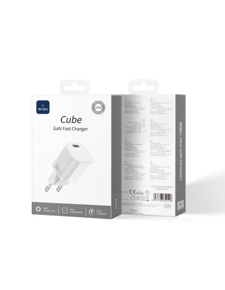 GaN Cube 33W USB-C Fast Charger – EU Plug