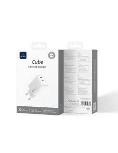 Cube – Cargador Rápido GaN 45W PD (2C) y Cable (C-C)