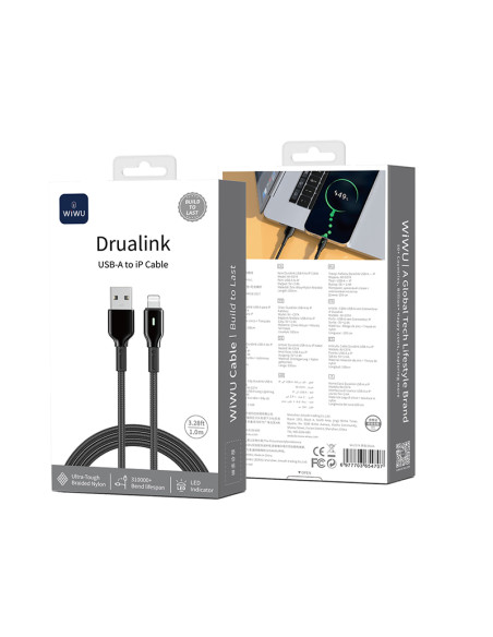 Drualink Cable USB-A a Lightning 12W – 1 m