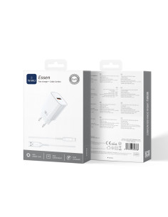 Essen 18W GaN Fast Charger with USB A-L Cable – EU Plug