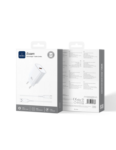 Essen – Cargador Rápido 18W (A) y Cable (A-C)