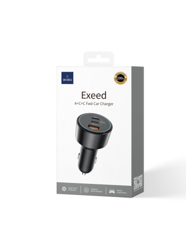 Exeed 200W Car Charger A+C+C Black