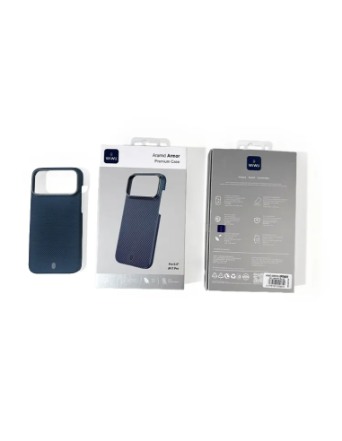 iPhone 17 Pro Aramid Fiber Case with MagSafe Blue Aramid Armor