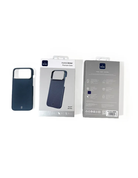 iPhone 17 Pro Aramid Fiber Case with MagSafe Blue Aramid Armor
