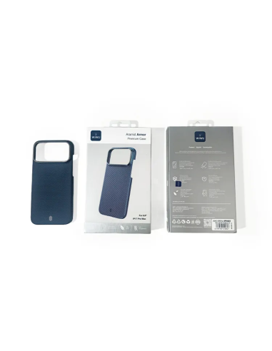 iPhone 17 Pro Max Aramid Fiber Case with MagSafe Blue Aramid Armor