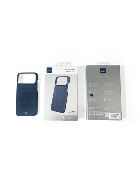 iPhone 17 Pro Max Aramid Fiber Case with MagSafe Blue Aramid Armor