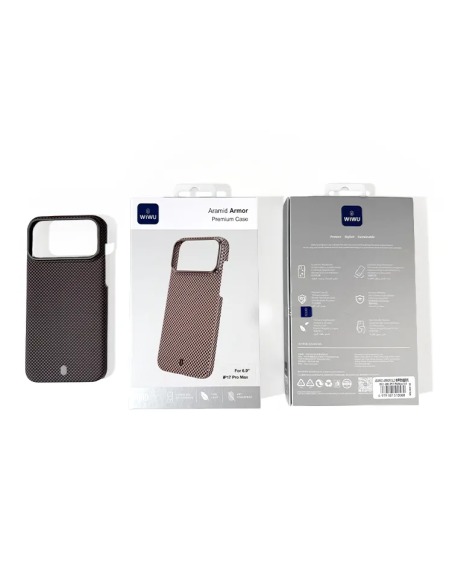 Funda iPhone 17 Pro Max Fibra Aramida con MagSafe Marrón Aramid Armor