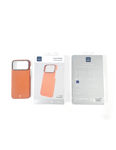 iPhone 17 Pro Max Aramid Fiber Case with MagSafe Orange Aramid Armor