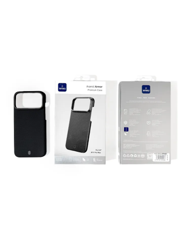 Funda iPhone 17 Pro Max Fibra de Aramida con MagSafe Negro Aramid Armor