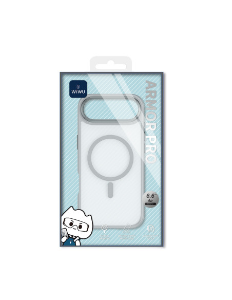 Funda iPhone 17 Air con MagSafe Mate Blanco con Bordes Gris ARMOR PRO