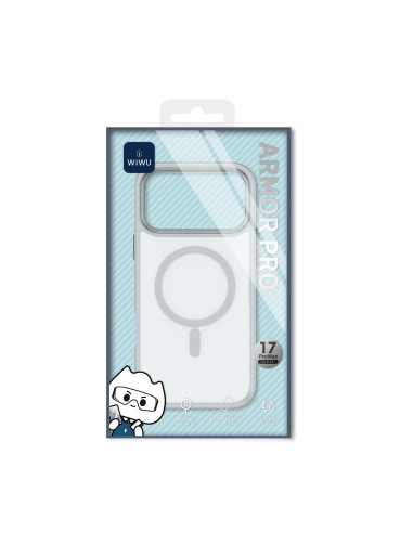 iPhone 17 Pro Max Case with MagSafe White Matte with Gray Edges ARMOR PRO