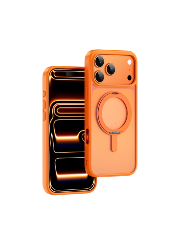 Funda iPhone 17 Pro/18 Pro con soporte y MagSafe Armor Ultra (Naranja Mate)
