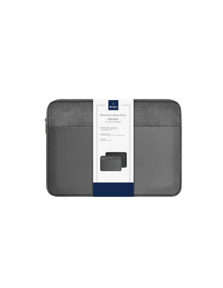 15.6" Minimalist Laptop Sleeve Case Grey
