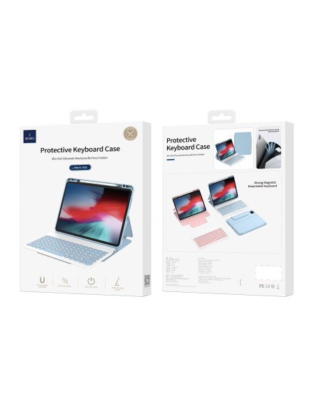 Funda Protectora con Teclado iPad Air 2024 10,9"/11" Azul
