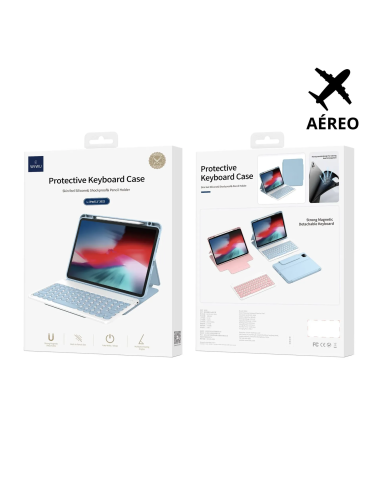 Funda Protectora con Teclado para A11/A9 Plus Azul