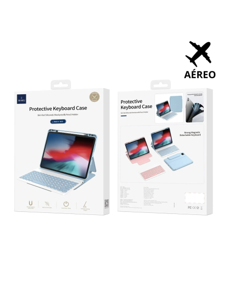 Funda Protectora con Teclado para A11/A9 Plus Azul