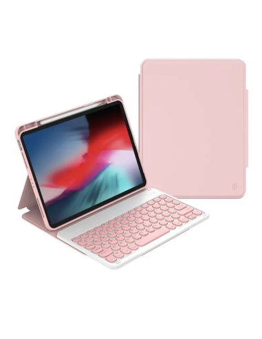 Samsung A9 Plus Funda Protectora con Teclado Rosa