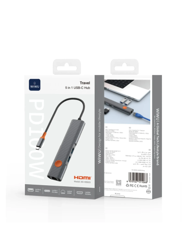 Adaptador HUB 5 en 1 de Tipo-C