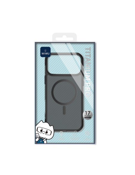 Funda iPhone 17 Pro/18 Pro con MagSafe Transparente Negro Antiamarilleo TITANIUM PRO