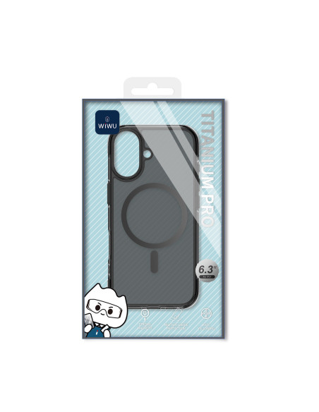 iPhone 17 Case with MagSafe Black Transparent Anti-yellowing TITANIUM PRO