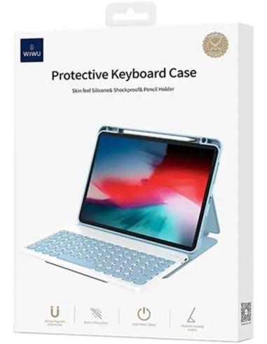 iPad Air 11"/10.9" Keyboard Case Light Blue (Arabic+English)