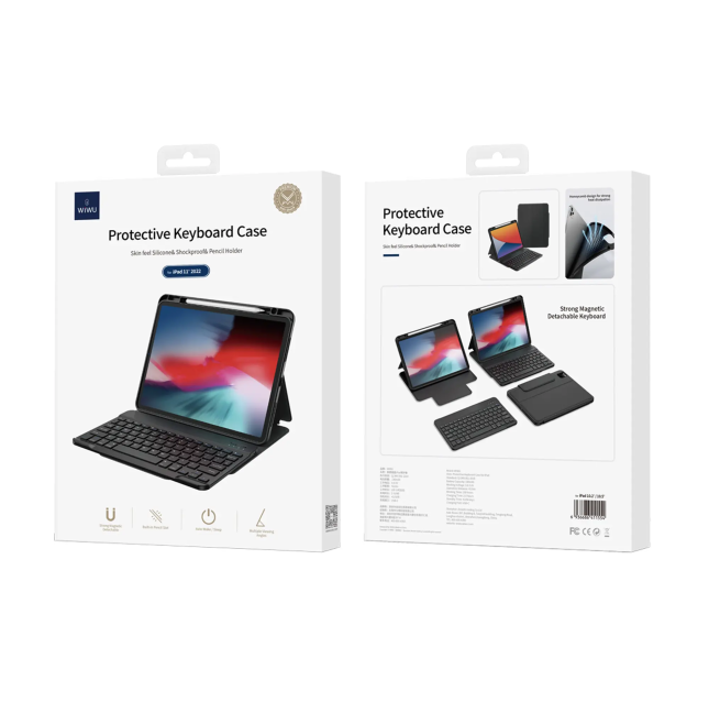 iPad Air 13"/Pro 12.9" Keyboard Case Black (Arabic+English)