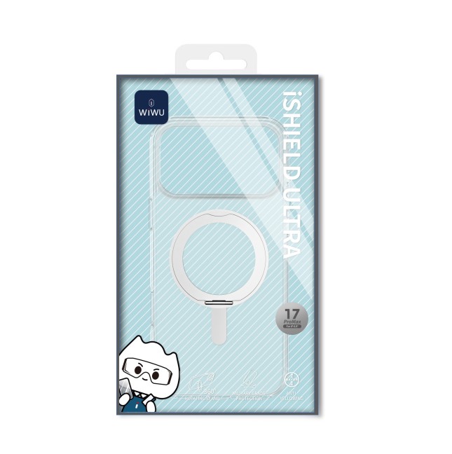 Funda iPhone 17/18 Pro Max Soporte MagSafe iShield Cristal | WiWU