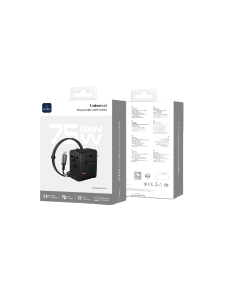 Adaptador Universal 75W con Cable Tipo-C