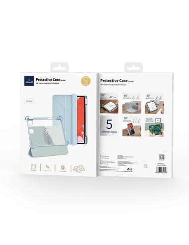 Funda magnética giratoria 360º para iPad de 10,2"/10,5" en azul claro