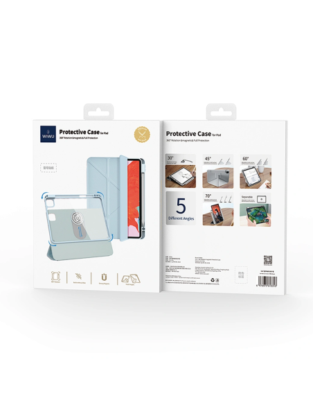 Funda magnética giratoria 360º para iPad de 10,2"/10,5" en azul claro