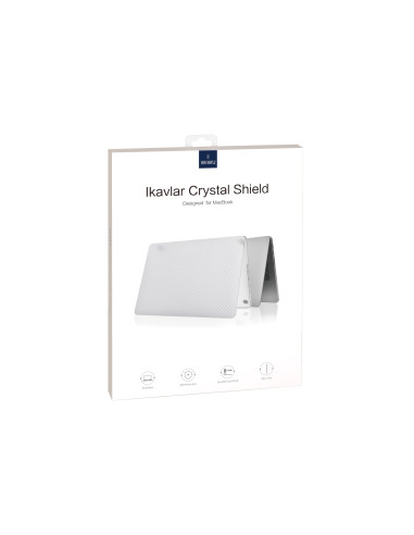 Funda para MacBook Air de 15,3 pulgadas con protector de cristal transparente Ikavlar